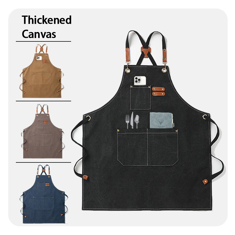 Woodworking Apron - 캔버스 방수 전문 주방 앞치마 목공
