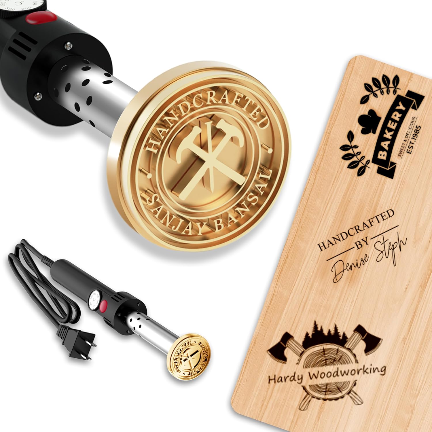 Woodworking Logo Design - 맞춤형 전기 브랜딩 아이언 (나무용) 개인