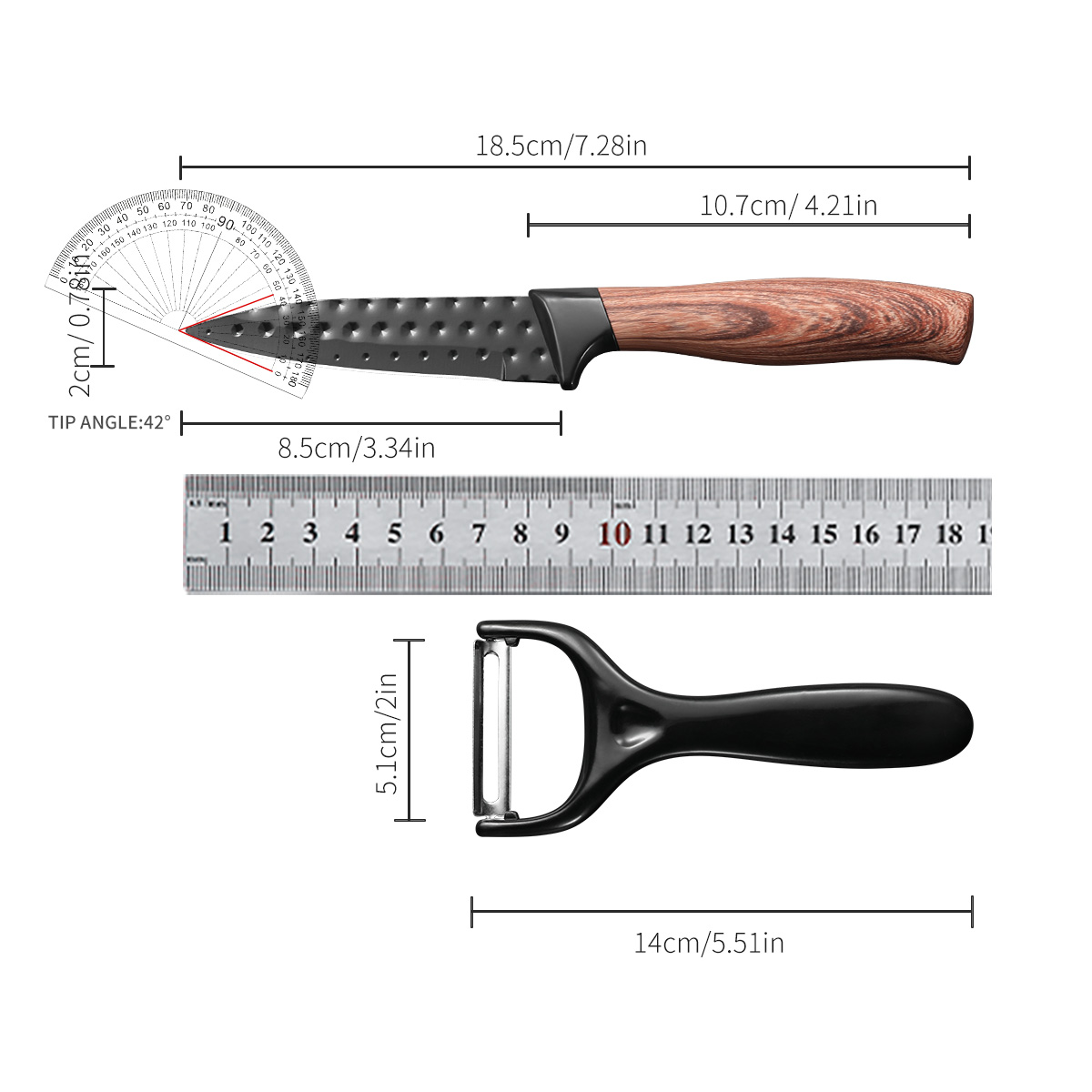 스테인레스 스틸 과일 칼 껍질 벗기기 칼 2피스 세트  - Woodworking Plan Pdf 리뷰 및 가격