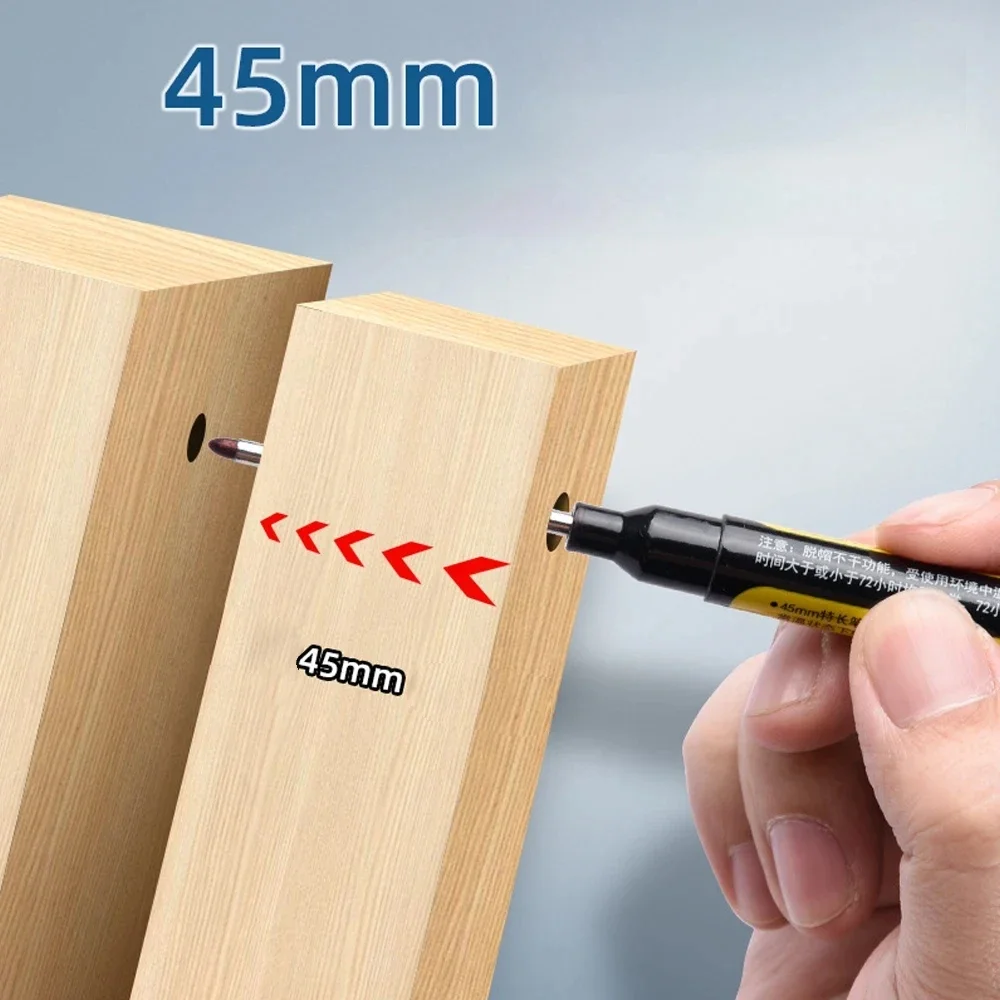 다용도 45mm 딥 드릴 홀 롱 니브 방수 마커 펜 ( - Woodworking Carpenter 리뷰 및 가격