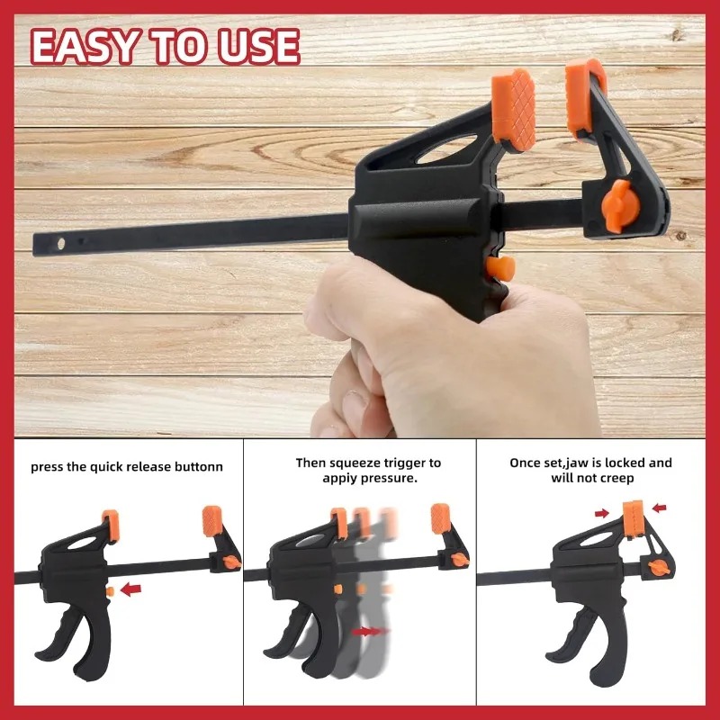 4인치 퀵 F 클램프 트리거 목공 바 클램프 스프레더  - Woodworking Z Clips 리뷰 및 가격