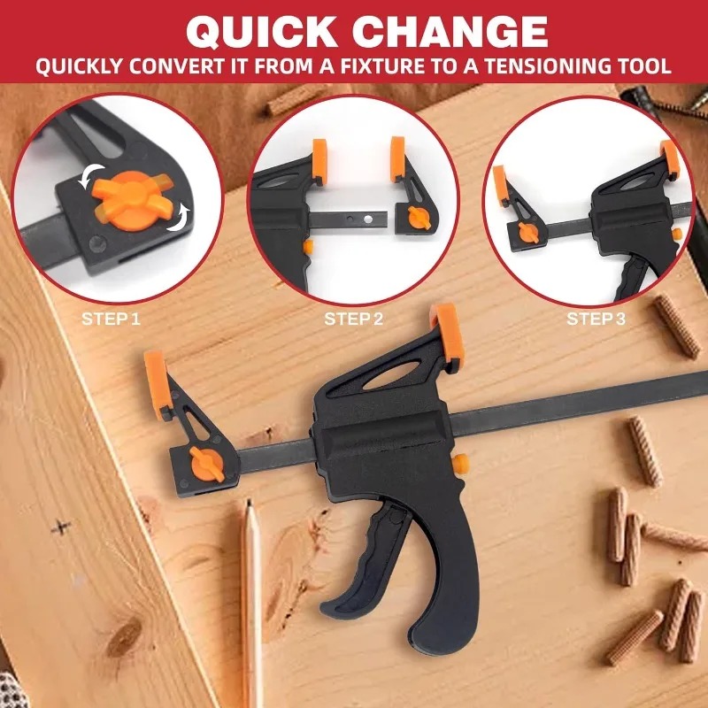 4인치 퀵 F 클램프 트리거 목공 바 클램프 스프레더  - Woodworking Z Clips 리뷰 및 가격