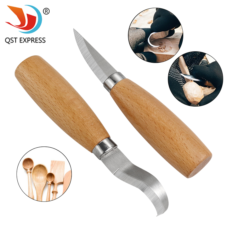 스테인리스 철 조각 칼 너도밤나무 손잡이 곡선형 직선형 - Woodworking Hand Tools 리뷰 및 가격