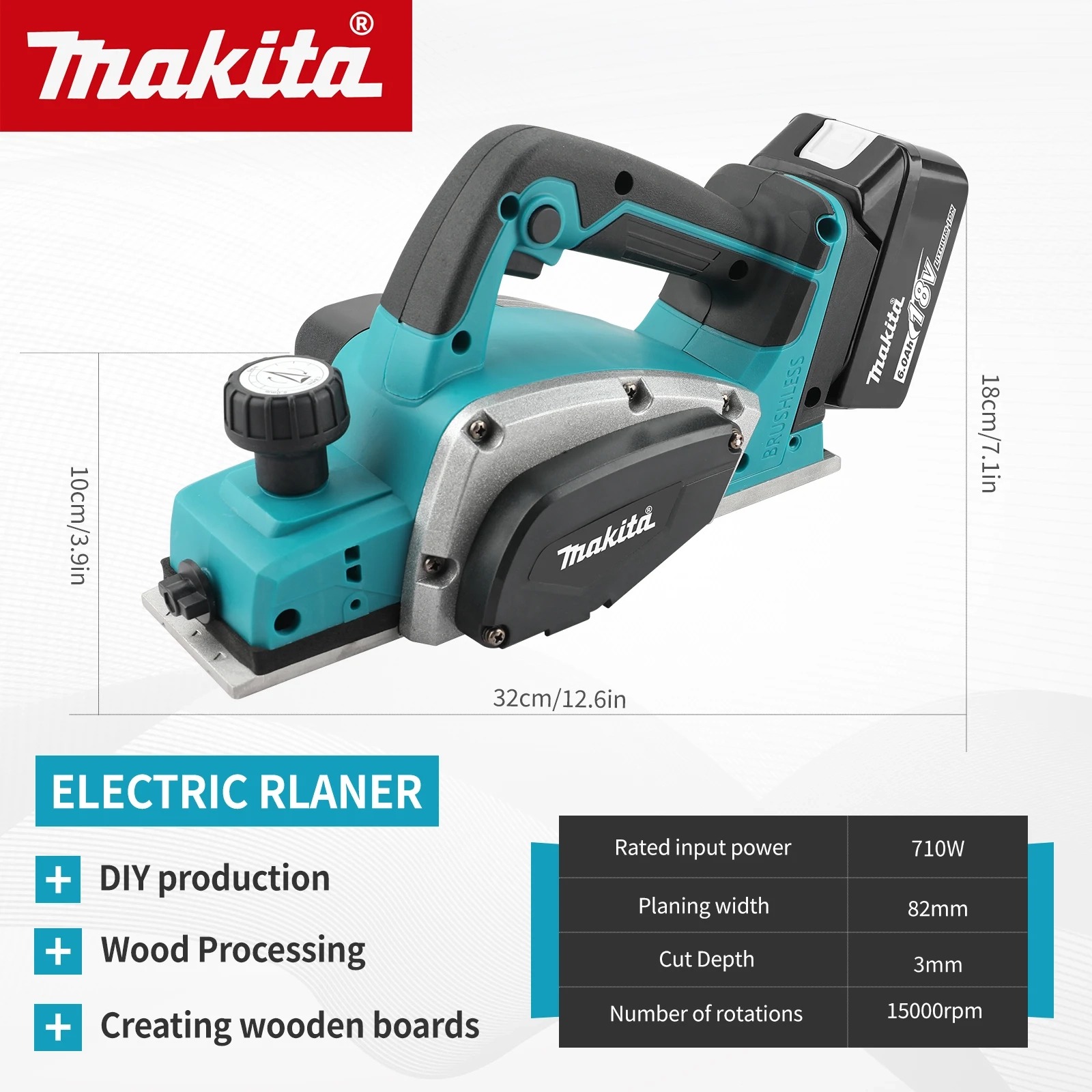 마키타 휴대용 목공 전기 대패 15000RPM 무선 전 - Woodworking Plan Pdf 리뷰 및 가격