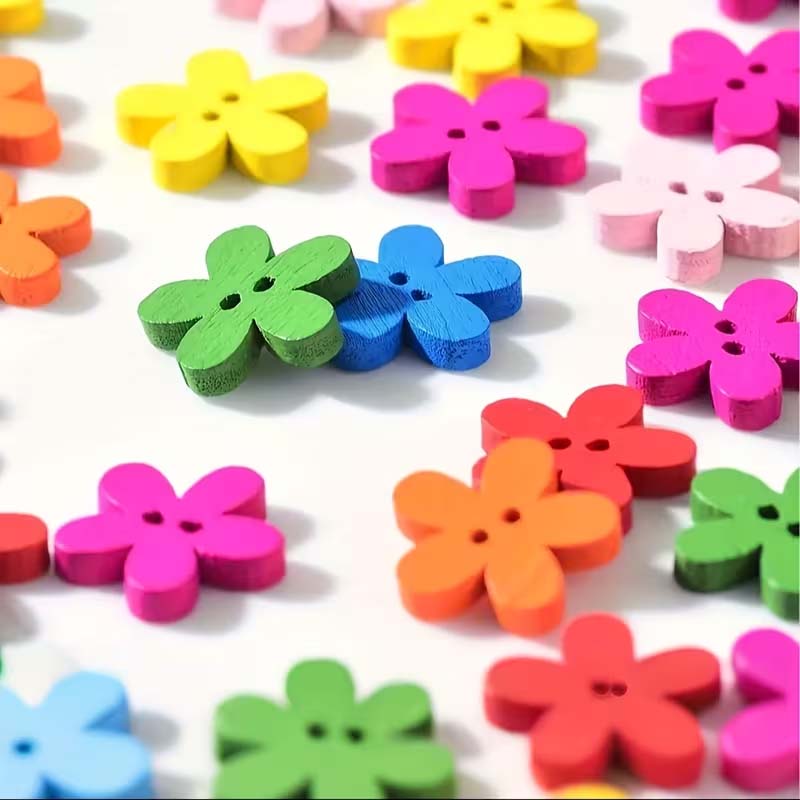 50/100PCS 꽃 나무 단추 귀여운 장식용 바느질, - Woodworking Z Clips 리뷰 및 가격
